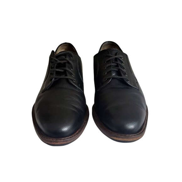 Salvatore Ferragamo Studio Pebble Grain Leather Shoes Black Oxford Derby Men Sz8 main image 4